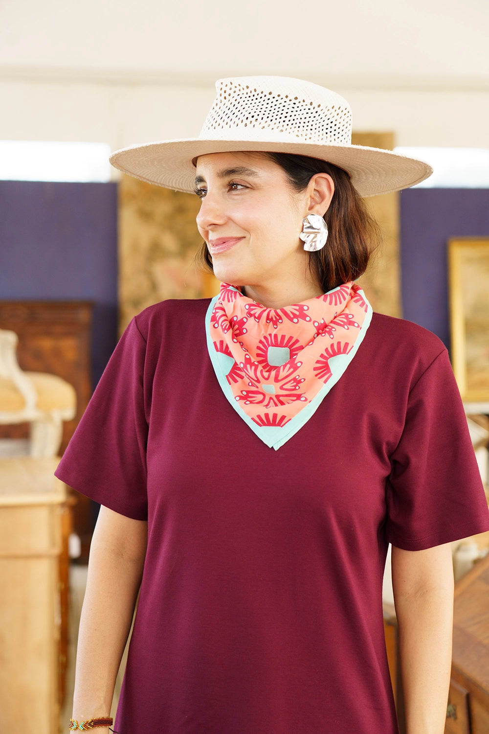 Abstract Floral Bandana - Accessories