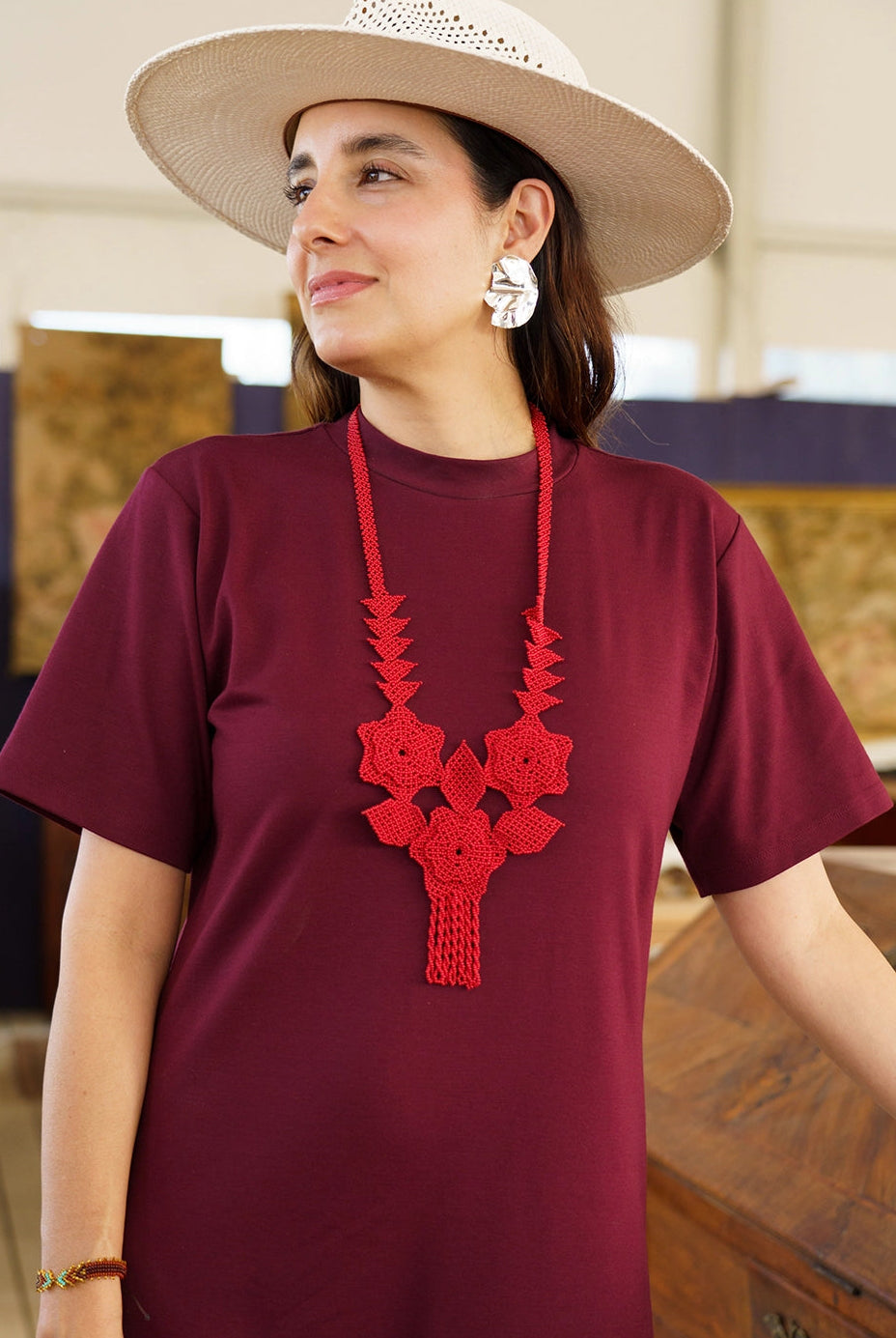 Botanica Necklace Red - Necklaces