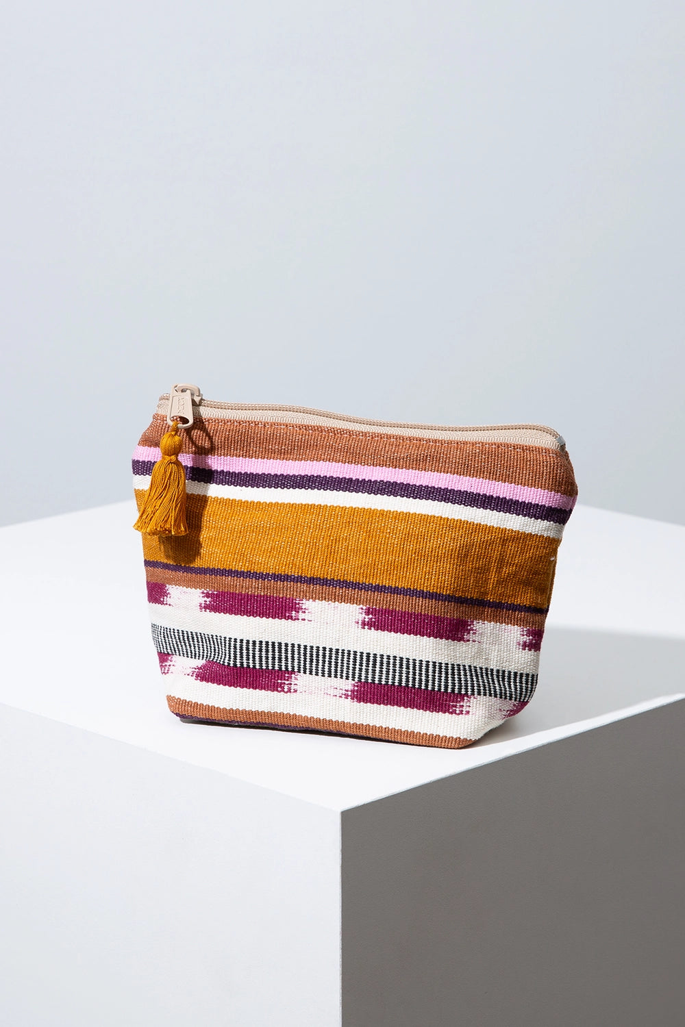 Woven Stripe Pouch - Accessory Bag