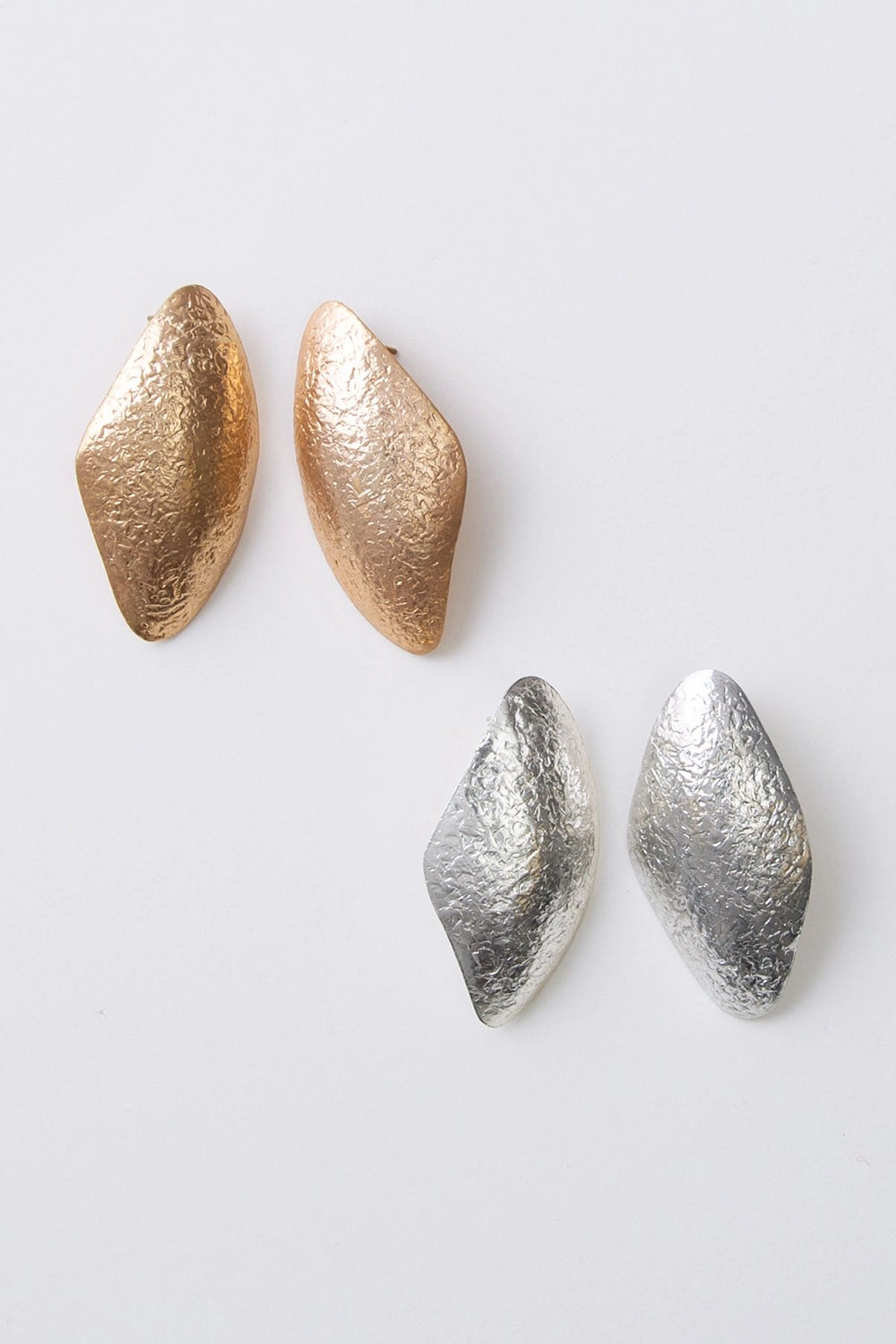 Textured Statement Earrings - Earrings