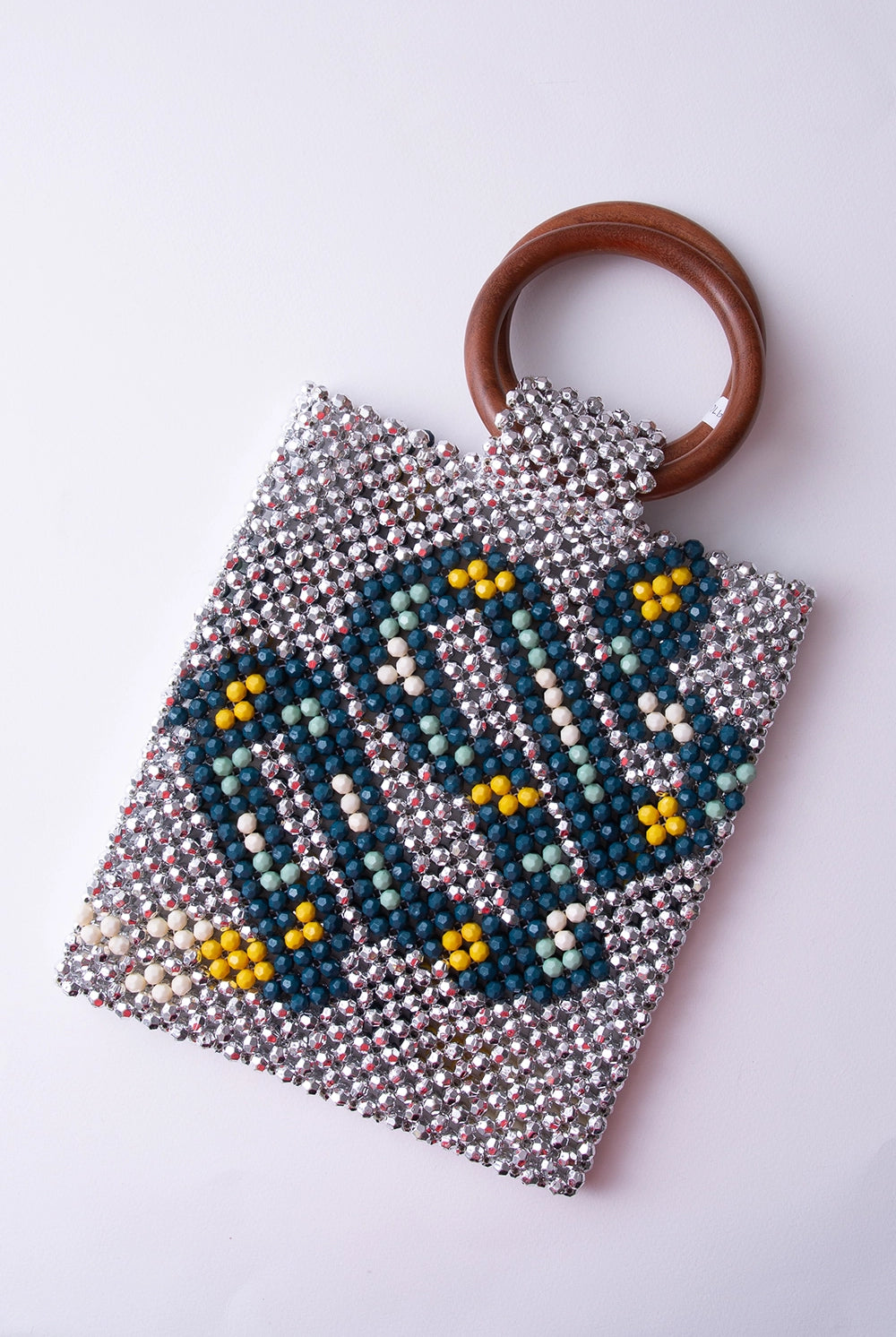 Zahar Chrome Beaded Bag - HANDBAGS