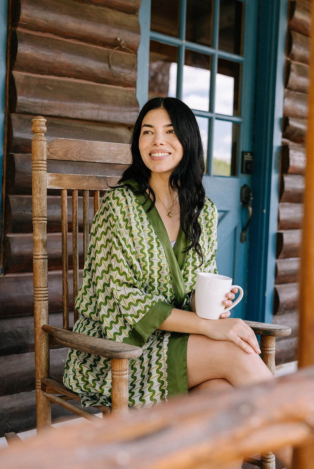 Belted Robe Olive - APPAREL