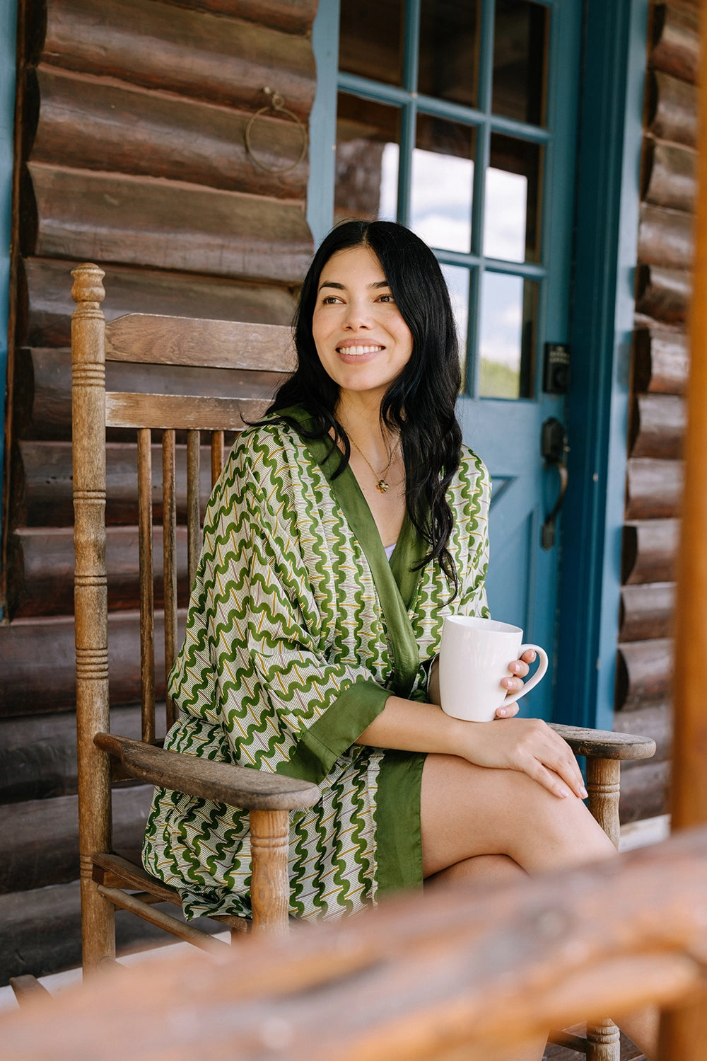 Belted Robe Olive - APPAREL