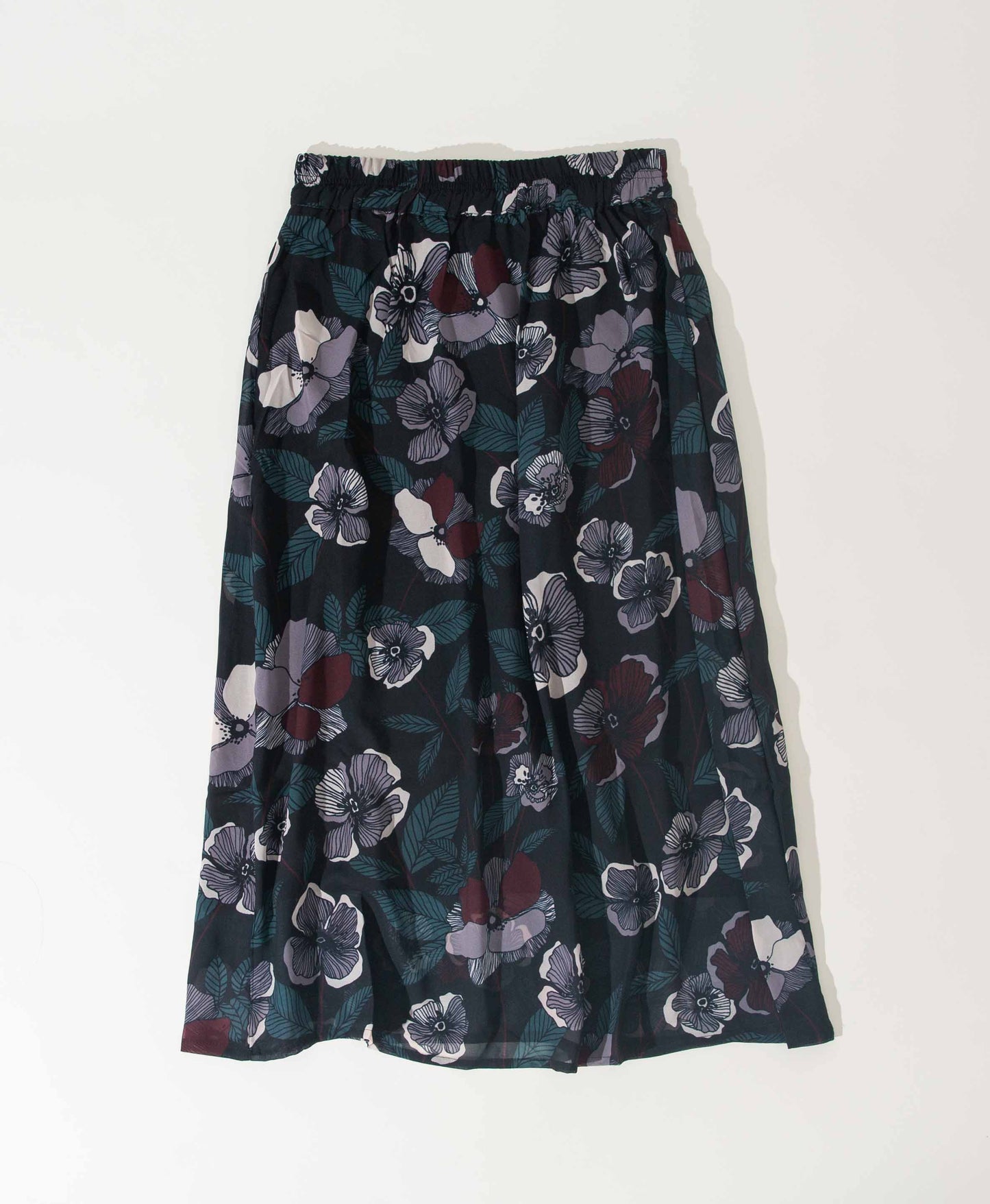 Chiffon Skirt, Midnight Bloom