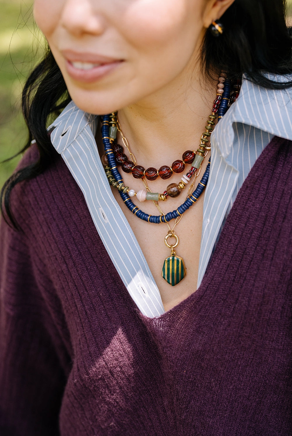 Lucid Glass Necklace Amber - NECKLACES