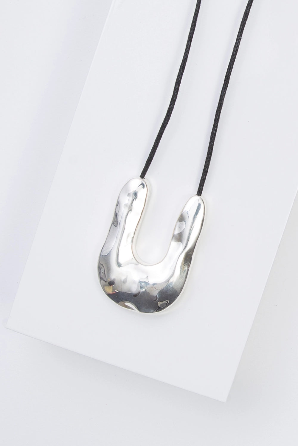Molten Silver Pendant Necklace - NECKLACES