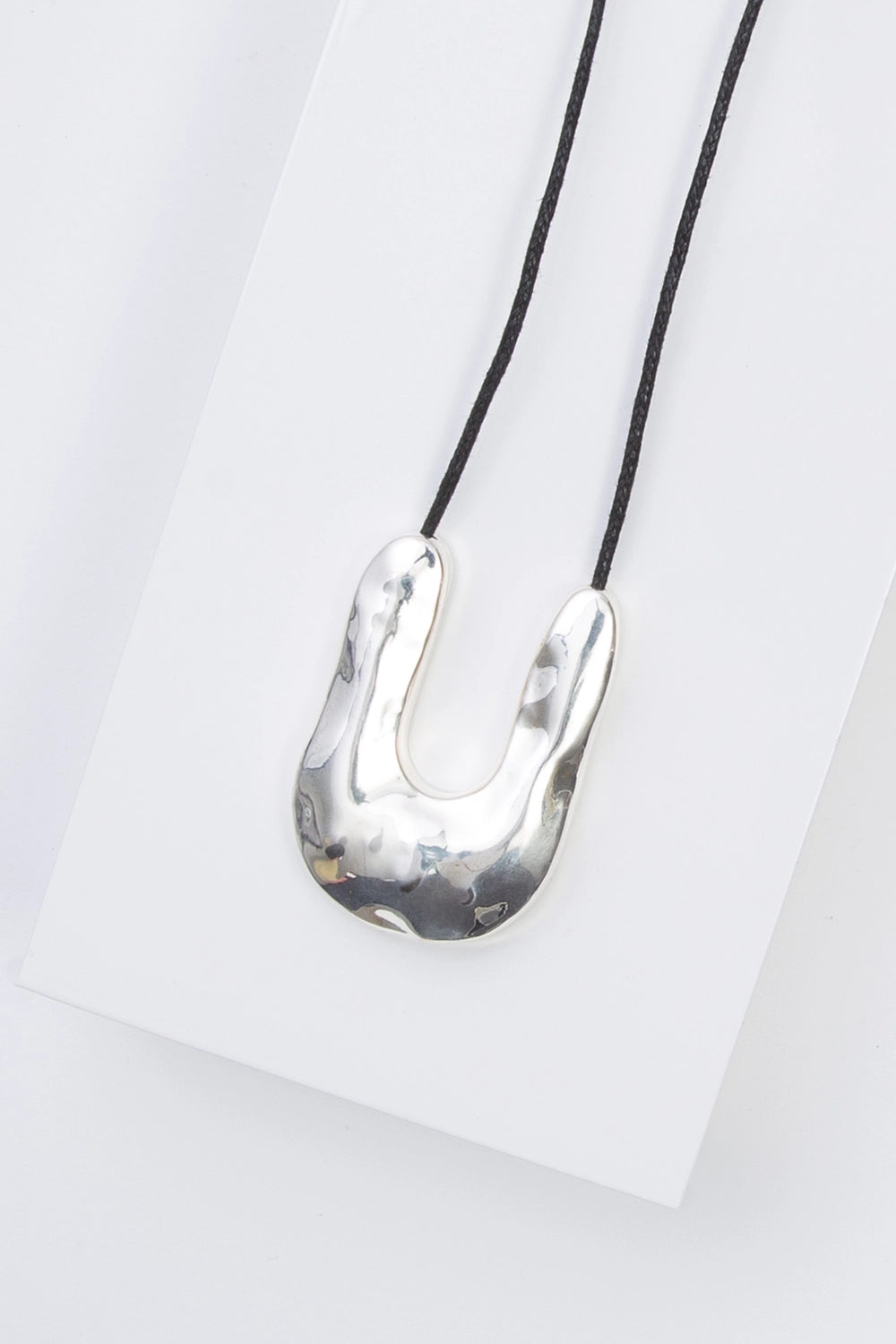 Molten Silver Pendant Necklace - NECKLACES