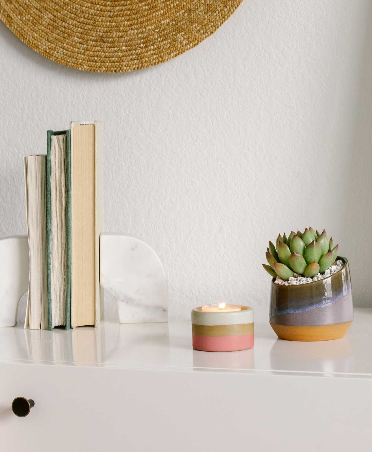 Slanted Stone Planter