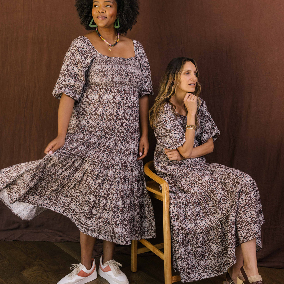 dry goods maxi dress Smocked Maxi Dress Bagru | Noonday