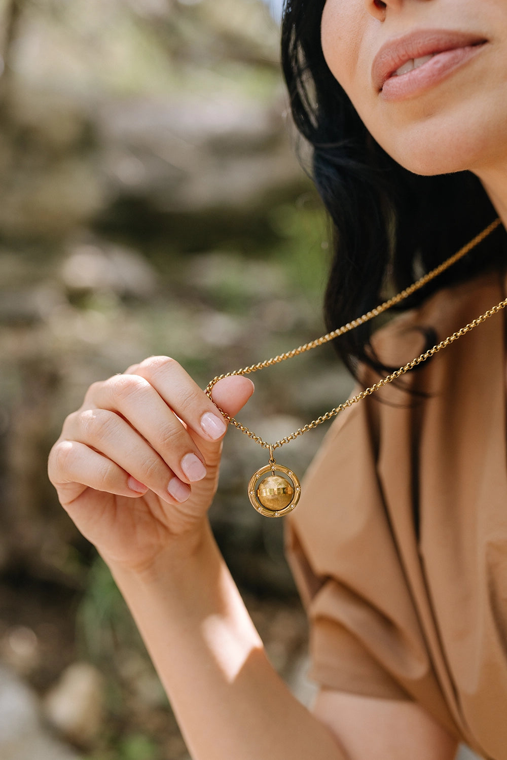 Love Makes The World Go Round Pendant - NECKLACES