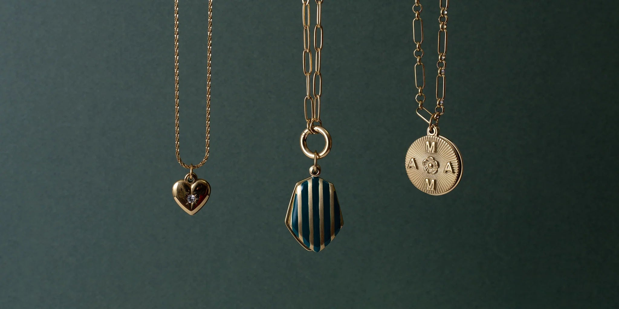 Timeless Stripe Locket - NECKLACES