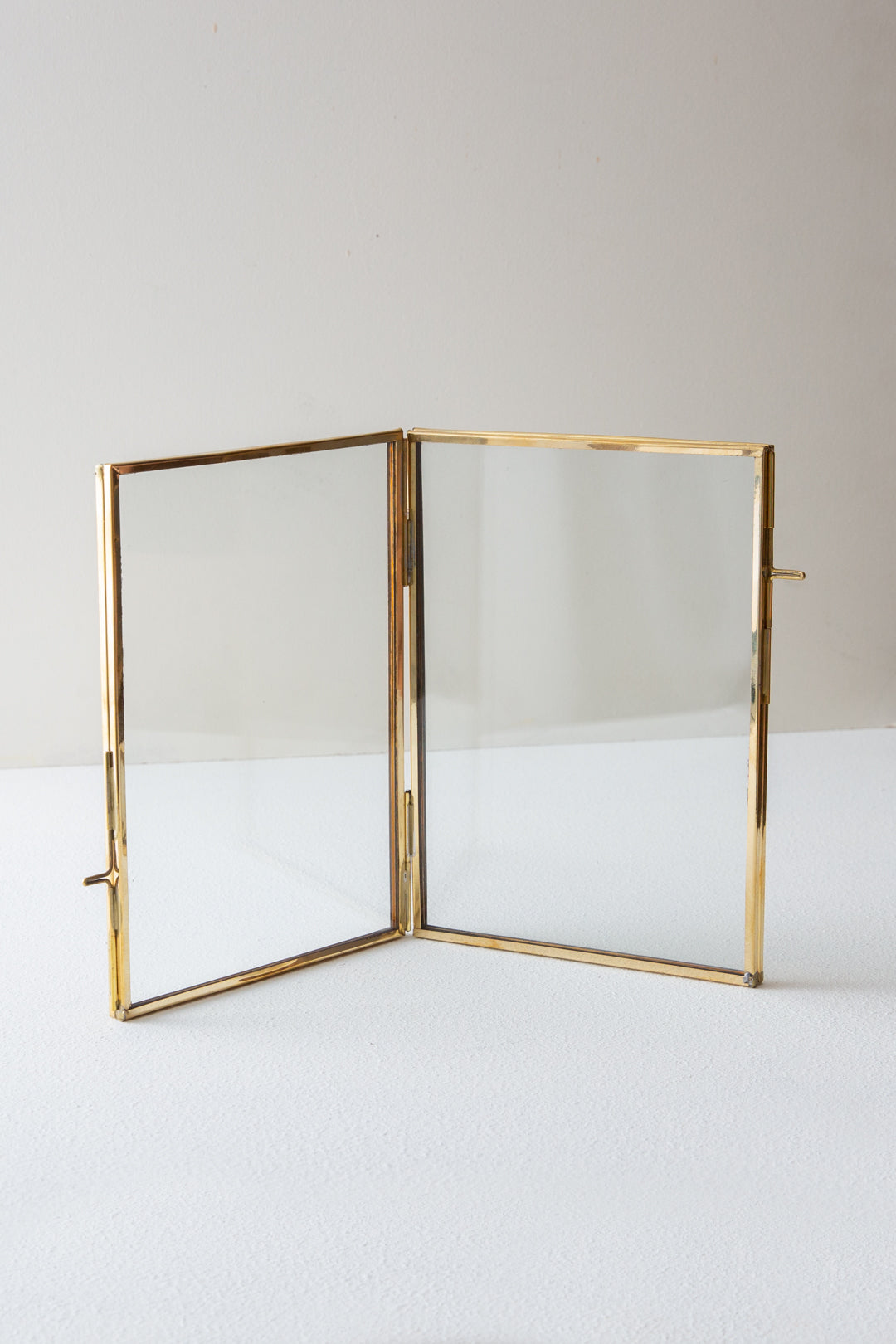 Brass and Glass Double Frame, 5x7