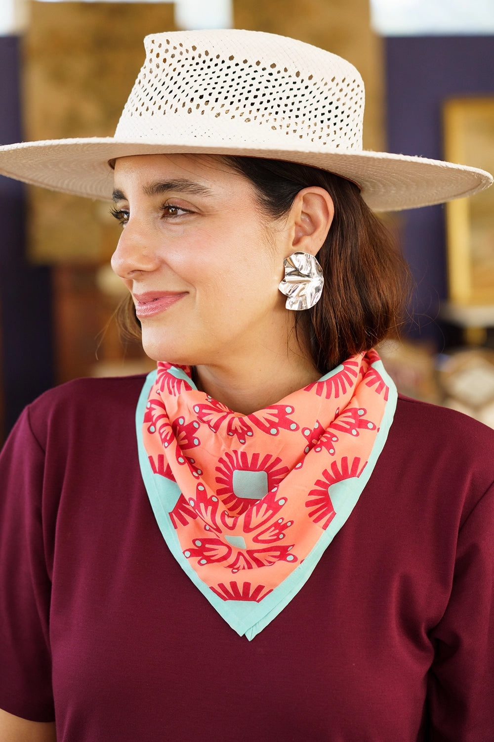 Abstract Floral Bandana - Accessories