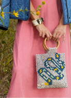 Zahar Chrome Beaded Bag - HANDBAGS