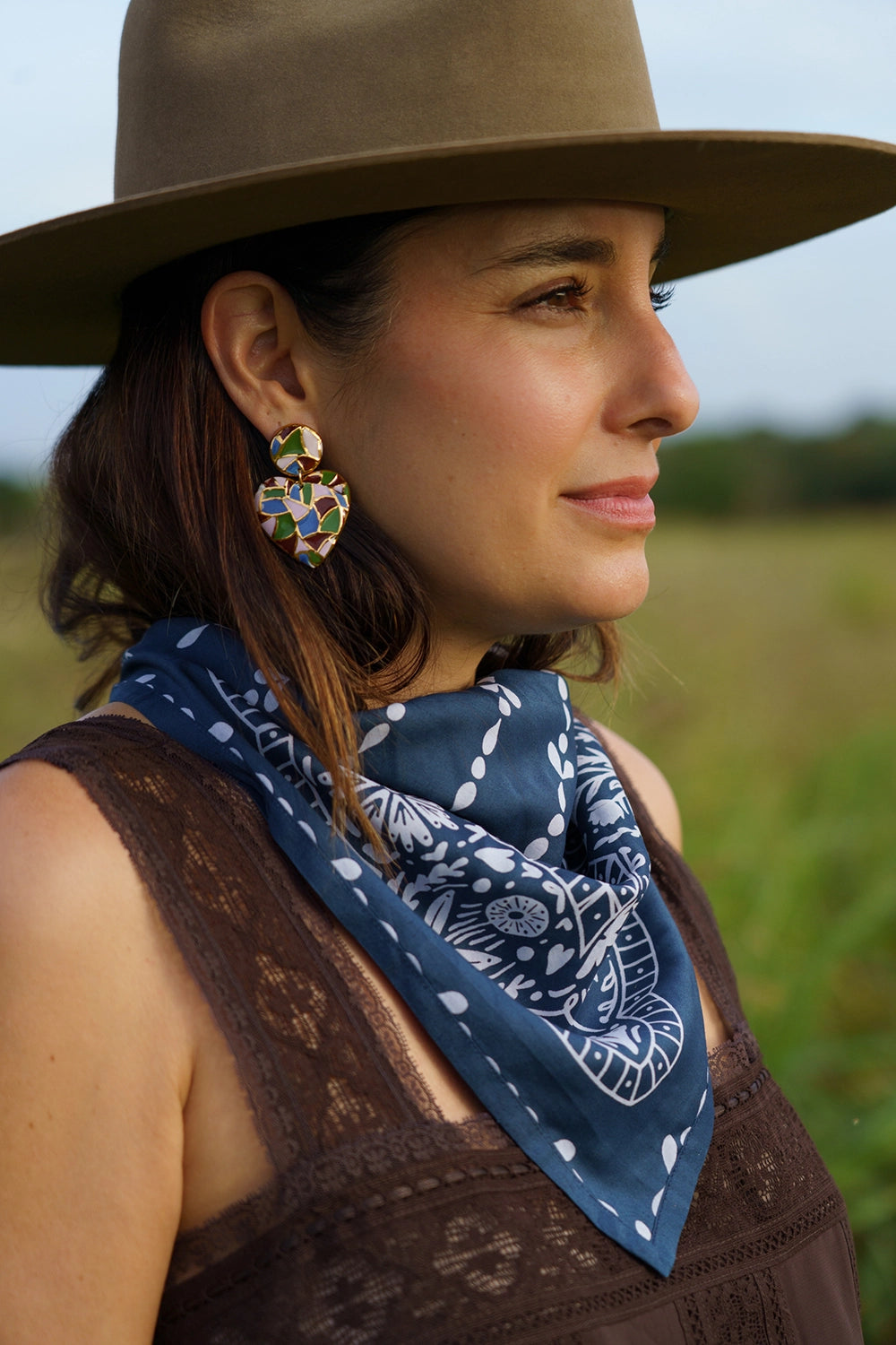 Garden Bandana Navy - Accessories