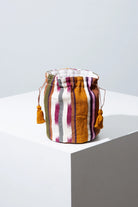 Woven Stripe Jewelry Pouch - Accessory Bag