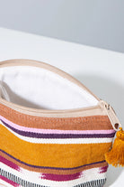 Woven Stripe Pouch - Accessory Bag