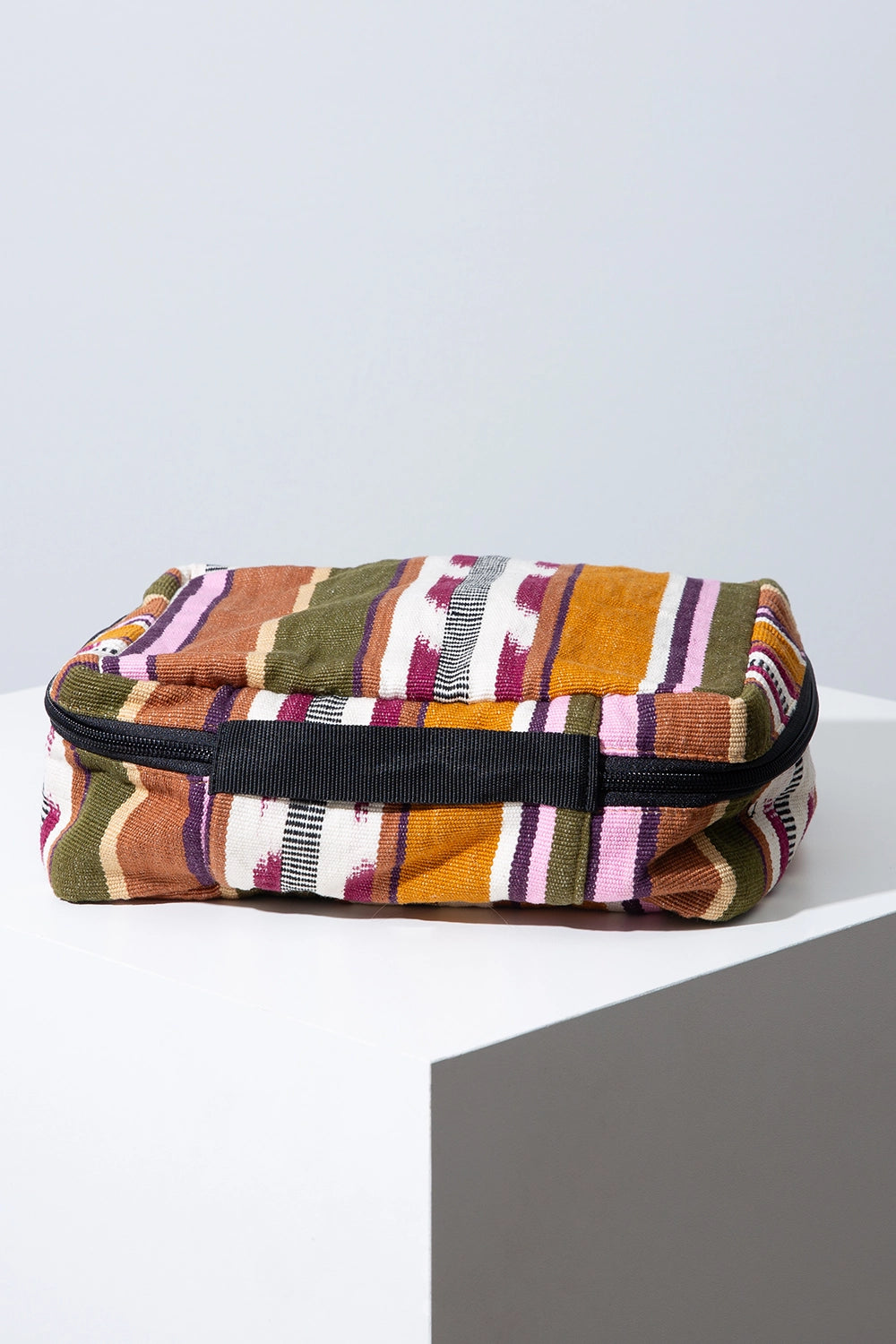 Woven Stripe Travel Cube - Accessory Bag