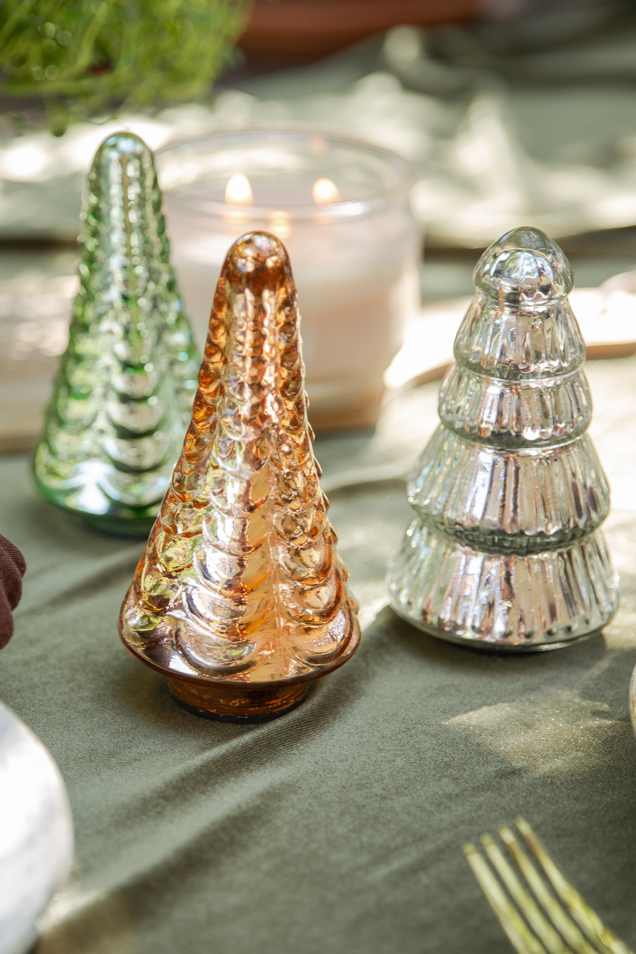 Glass Tree Set of 3 - Ornament/Decor