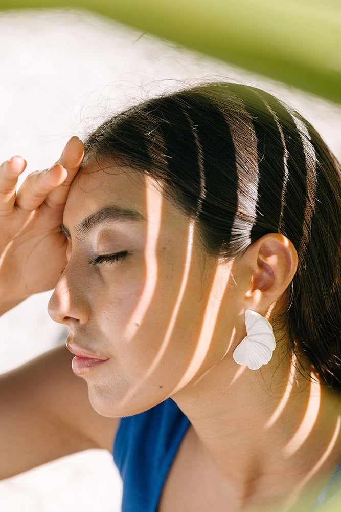 Porcelain Petal Earring