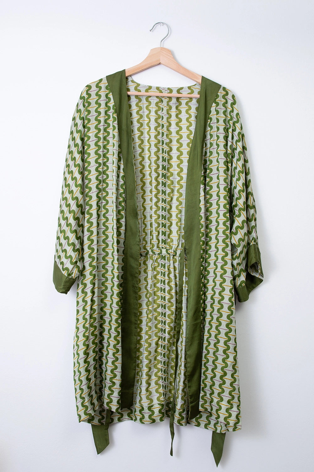 Belted Robe Olive - APPAREL