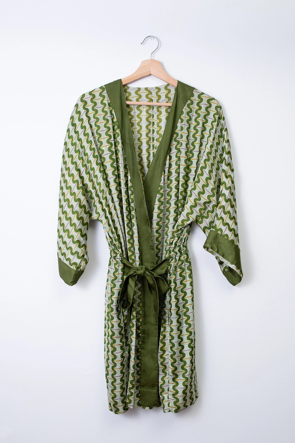 Belted Robe Olive - APPAREL