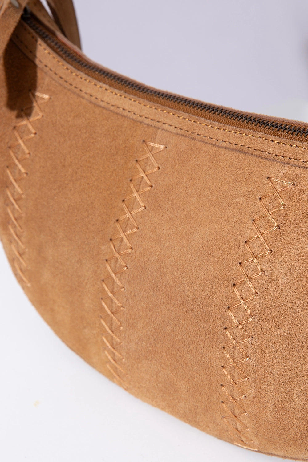 Crescent Sling Western Suede - HANDBAGS