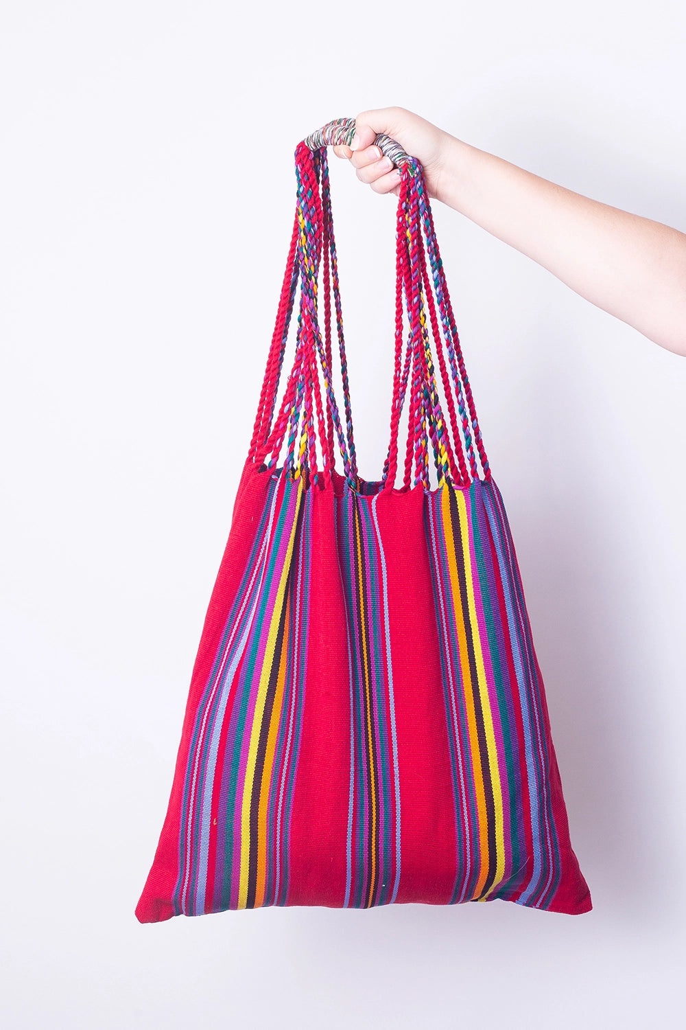 Guatemalan Woven Tote Bags - Red Violet - Handbags