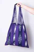 Guatemalan Woven Tote Bags - Violet Navy - Handbags