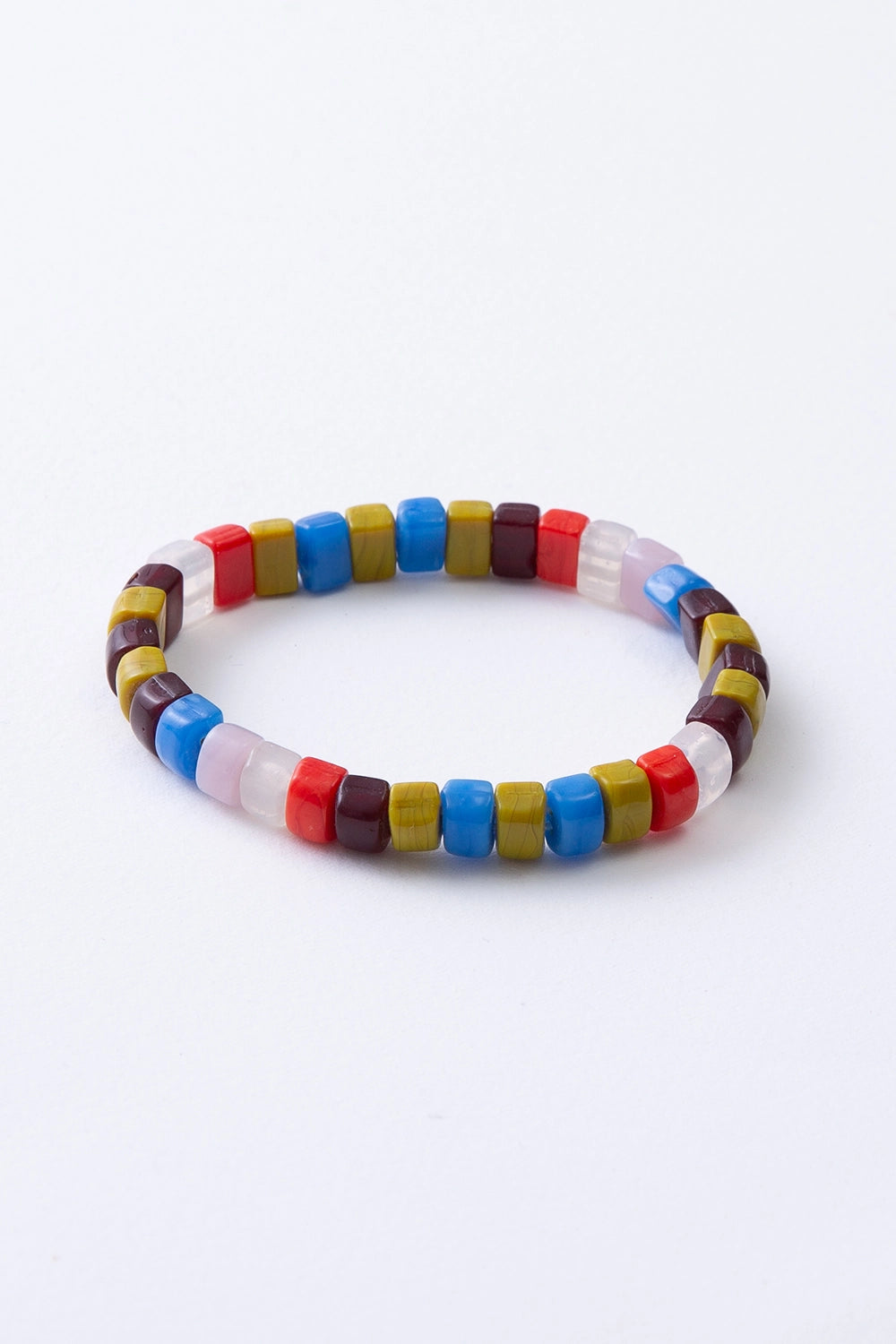 Opaque Glass Bracelet Natural Multicolor - BRACELETS
