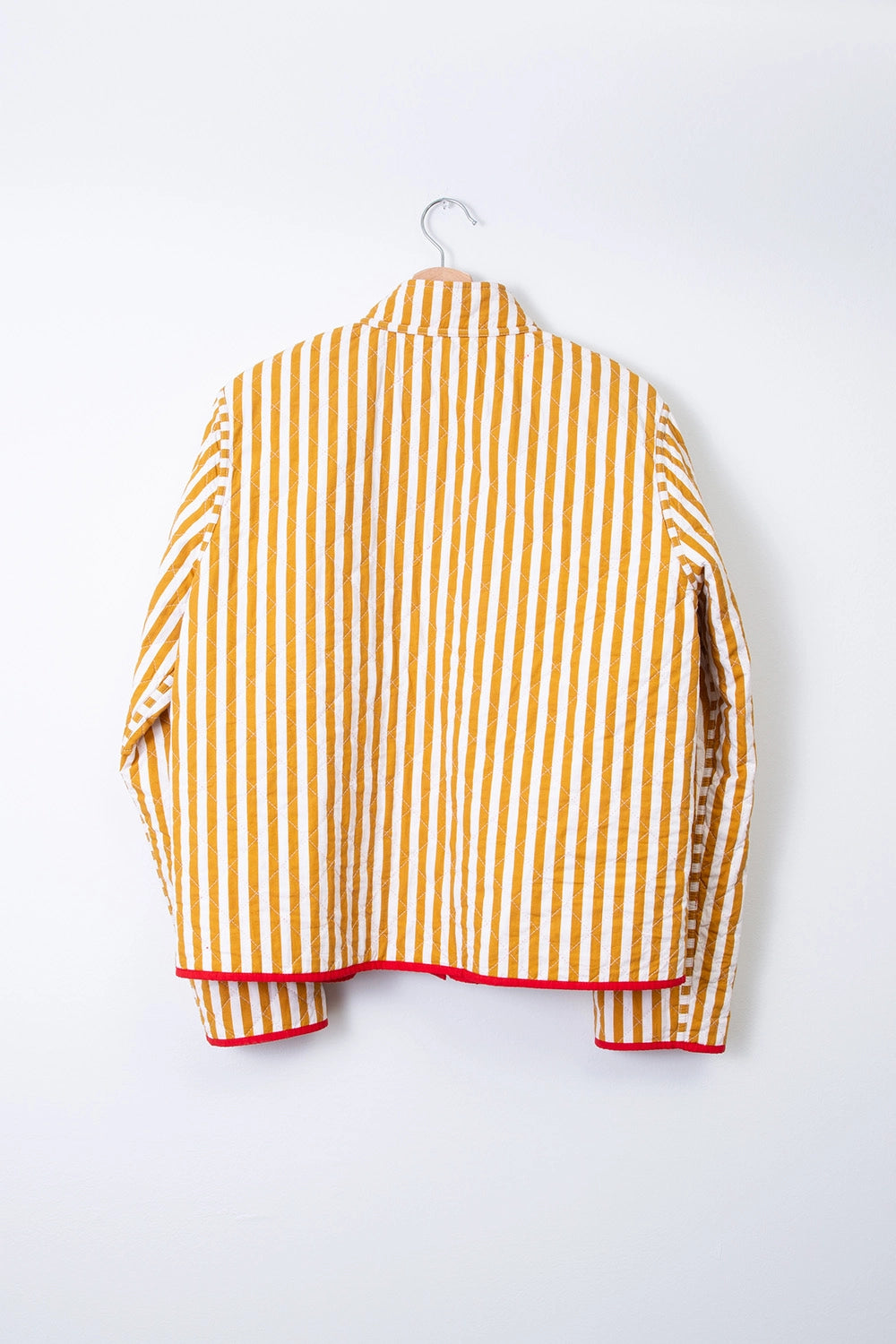 Reversible Quilted Jacket Striped Marigold - APPAREL