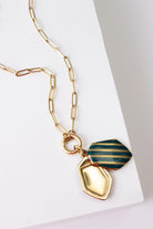 Timeless Stripe Locket - NECKLACES