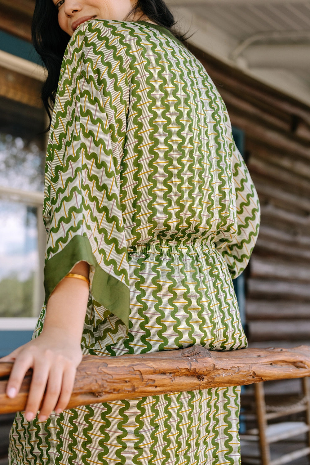 Belted Robe Olive - APPAREL