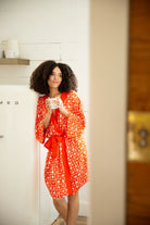 Belted Robe Summer Windowpane - Apparel