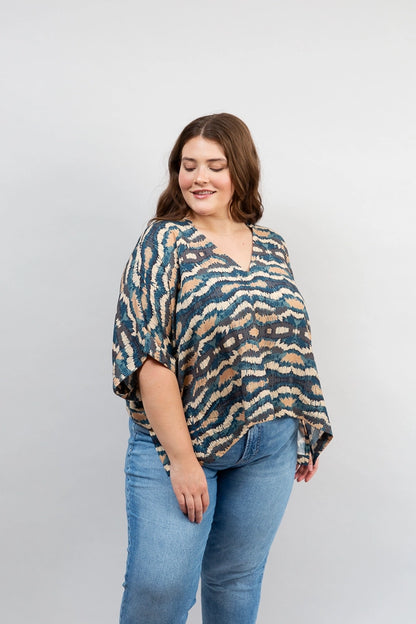 Oversized Boxy Top, Vinita Sky