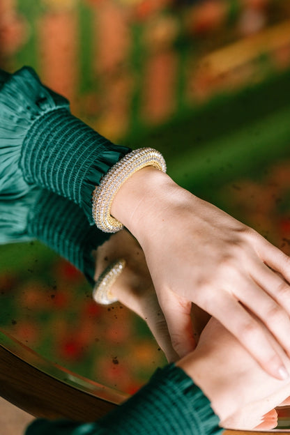 Embellished Crocheted Cuff