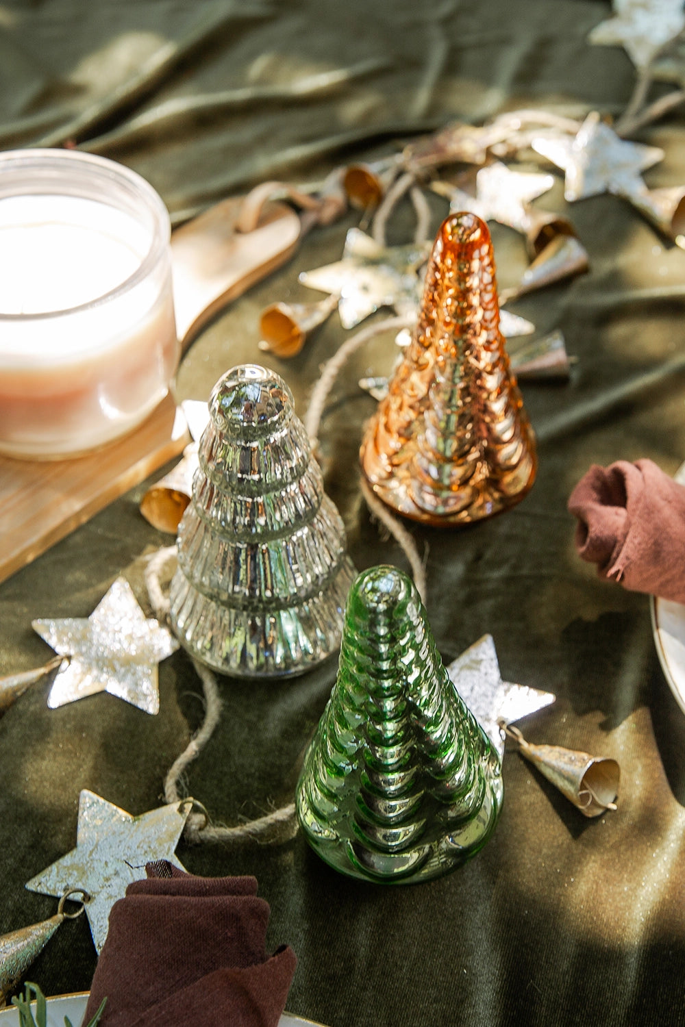 Glass Tree Set of 3 - Ornament/Decor