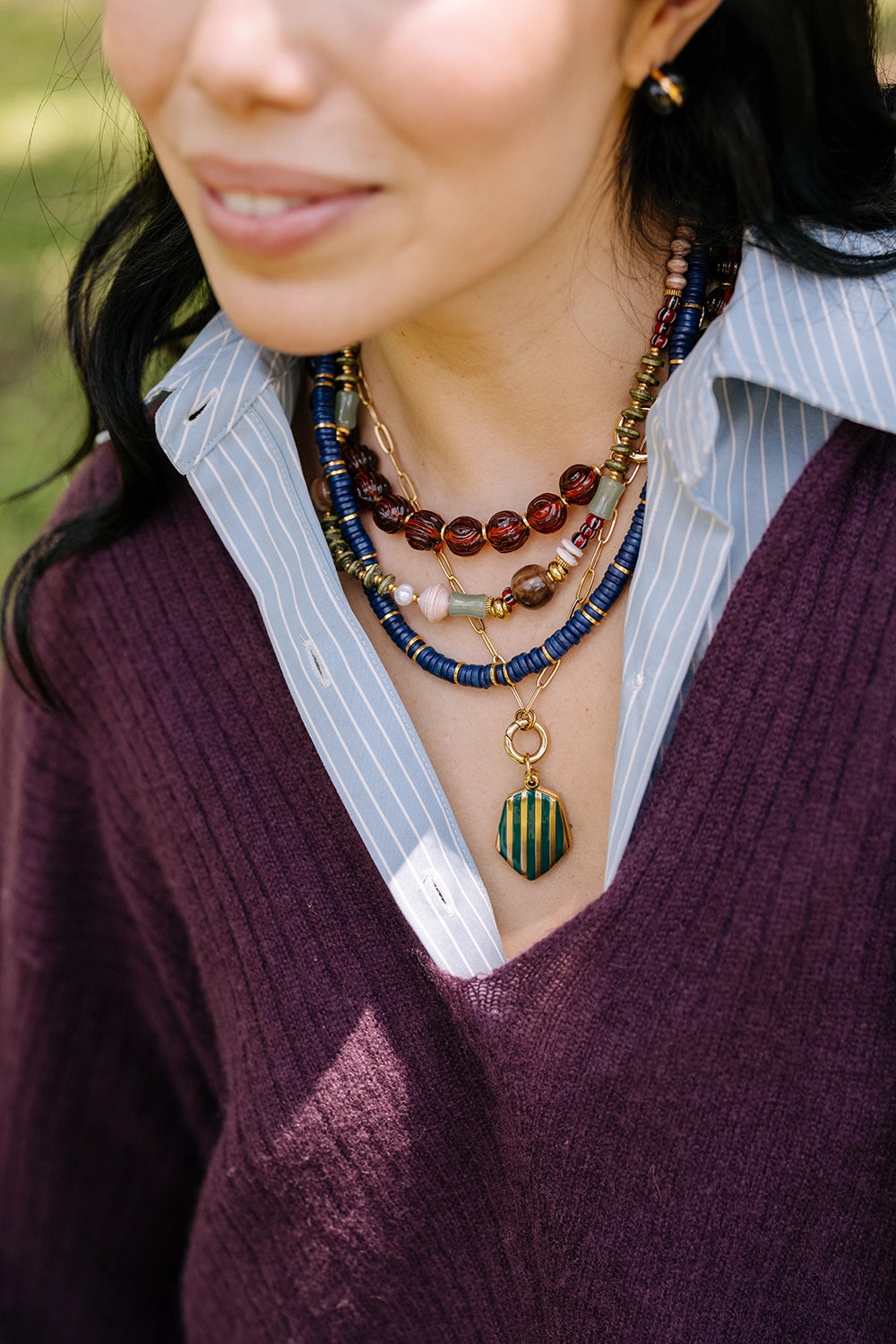 Lucid Glass Necklace Amber - NECKLACES