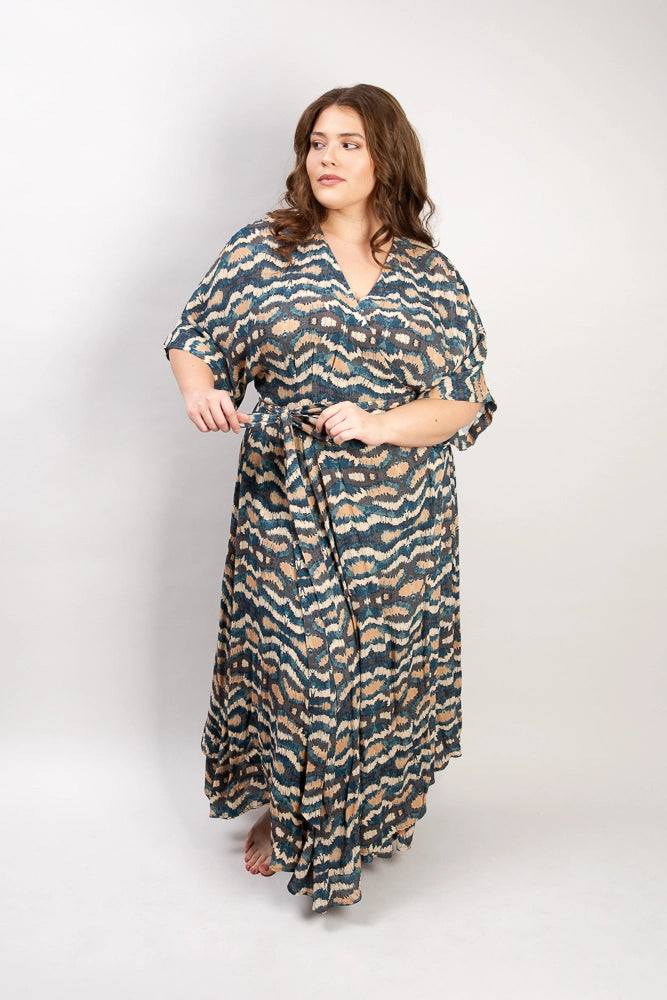 Midi Wrap Dress, Vinita Sky