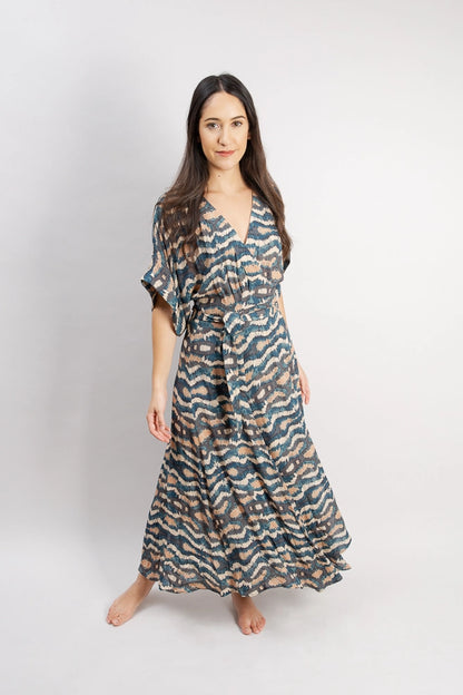 Midi Wrap Dress, Vinita Sky