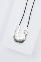 Molten Silver Pendant Necklace - NECKLACES