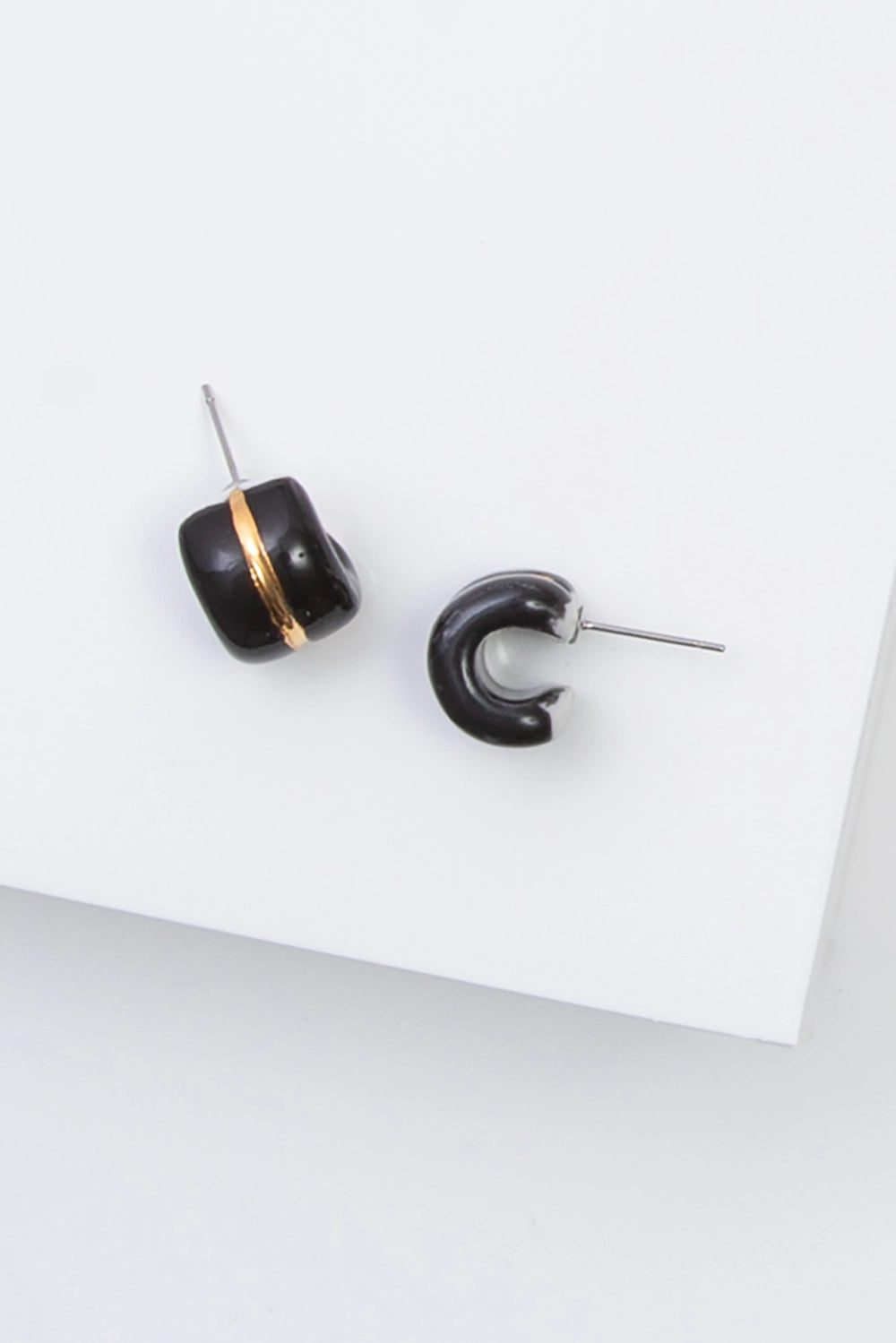 Noir Mini Hoops - EARRING