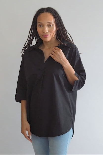 Black Breezy Tunic