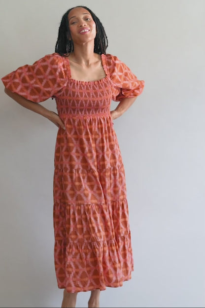 Smocked Maxi Dress, Munni Sunset