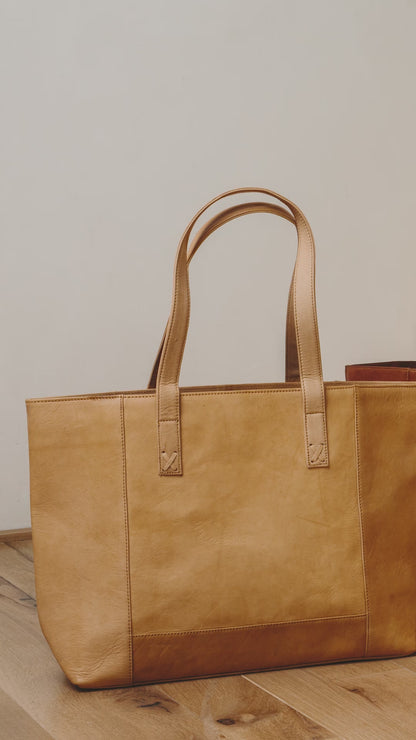 Modern Leather Tote