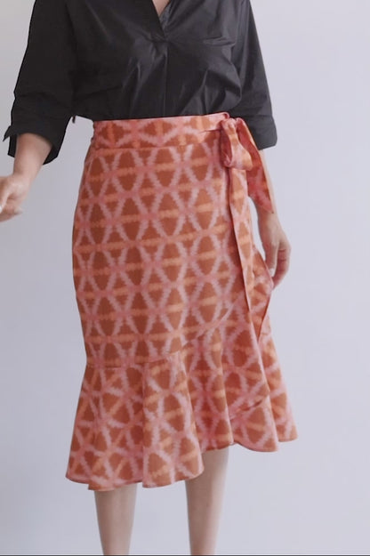 Ruffle Wrap Skirt, Munni Sunset