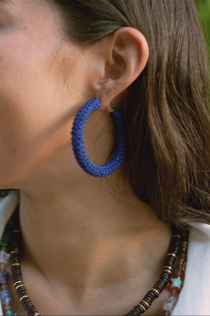 Azul Crochet Hoops