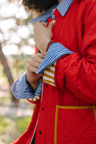 Reversible Quilted Jacket Striped Marigold - APPAREL