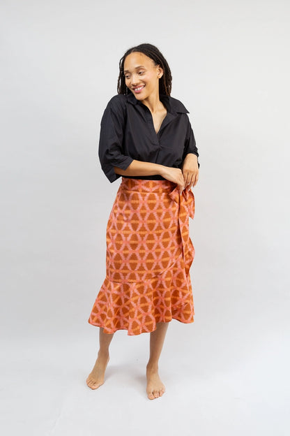 Ruffle Wrap Skirt, Munni Sunset