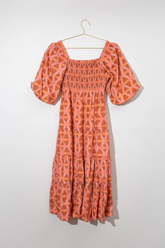 Smocked Maxi Dress, Munni Sunset